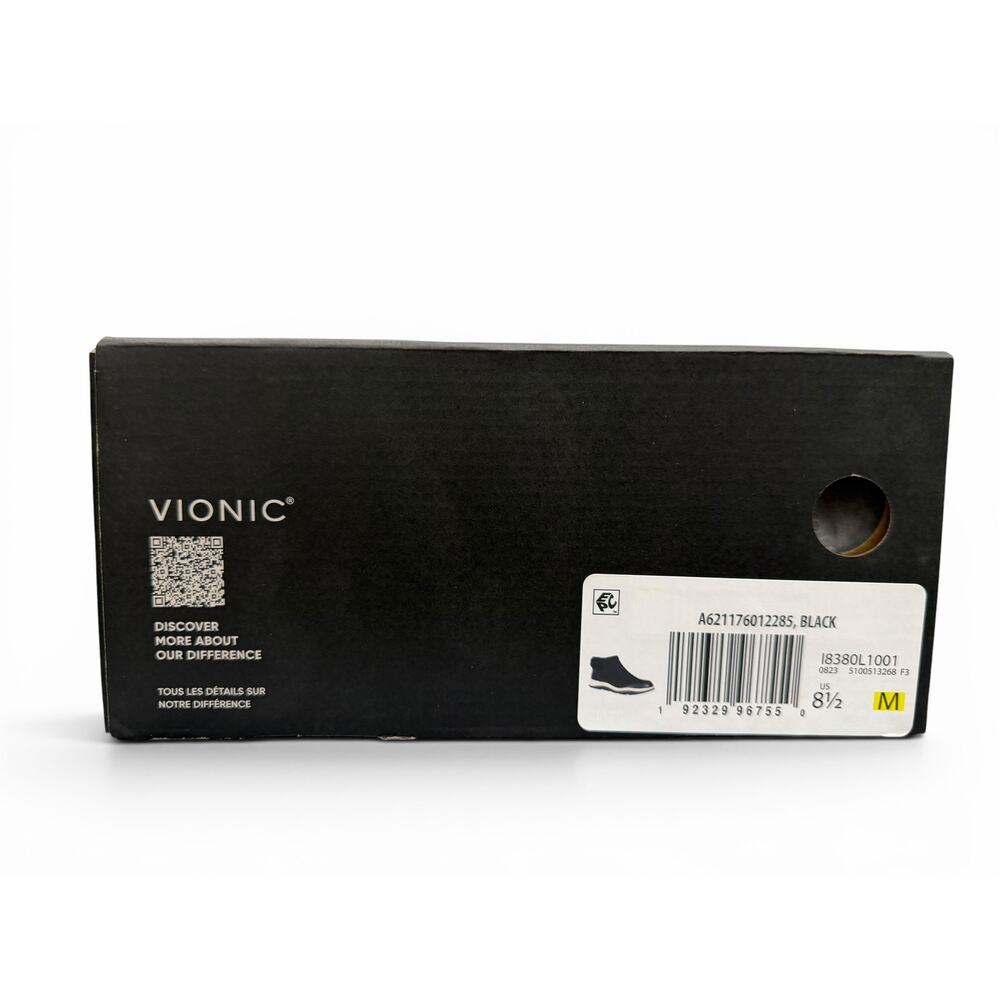 Vionic Norwood Black Suede Leather Faux Fur Zip Ankle Boots Women’s 8.5 - Picture 9 of 16